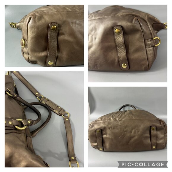 Coach F15447 Ashley Convertible Leather Satchel/ Shoulder Bag,  Pewter Metallic - Picture 14 of 14